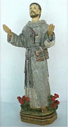 STATUA SAN FRANCESCO D'ASSISI - Altezza 20 cm