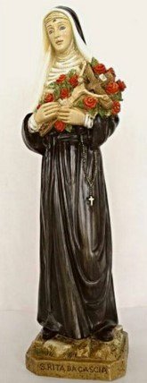 STATUA SANTA RITA DA CASCIA - Altezza 28 cm