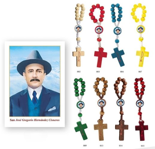 SAN JOSE' GREGORIO HERNANDEZ - ROSARIO LEGNO CORDA - Ordine minimo: 50 pezzi.
