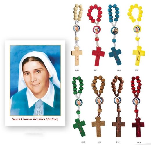 Santa Maria Carmen Rend&iacute;les Mart&iacute;nez - decina legno corda - Ordine minimo: 50 pezzi.