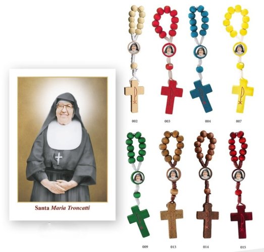 Santa MARIA TRONCATTI - ROSARIO LEGNO CORDA - Ordine minimo: 50 pezzi.