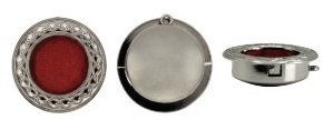 RELIQUARIO ARGENTATO 23 MM - Reliquiario argentato con diametro di 23 mm - imbustato singolarmente