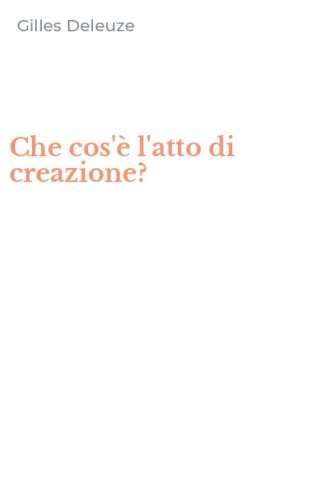 Che cos'&egrave; l'atto di creazione?