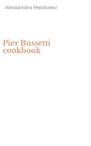Pier Bussetti cookbook
