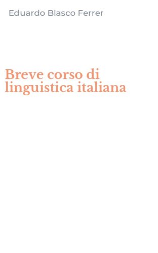 Breve corso di linguistica italiana