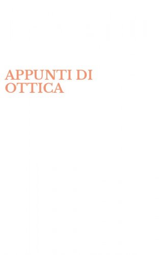 APPUNTI DI OTTICA