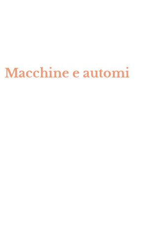 Macchine e automi