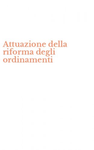 Attuazione della riforma degli ordinamenti
