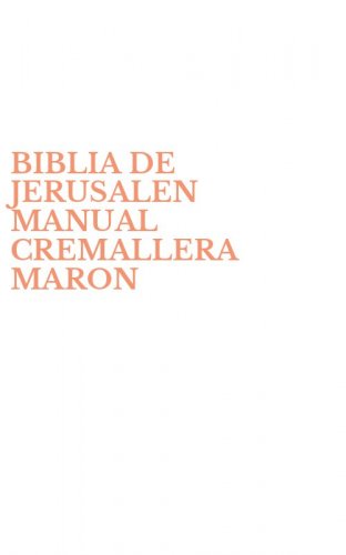 BIBLIA DE JERUSALEN MANUAL CREMALLERA MARON