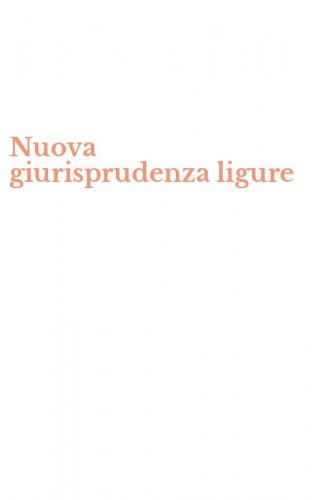 Nuova giurisprudenza ligure