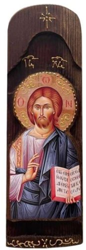 CRISTO PANTOCRATORE CON LIBRO APERTO  15X40 CM