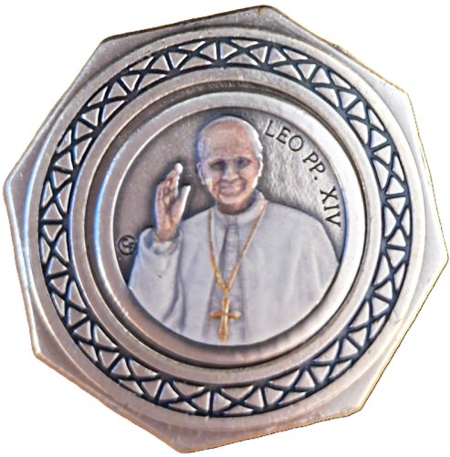 PORTAROSARIO PAPA LEONE XIV CON ROSARIO