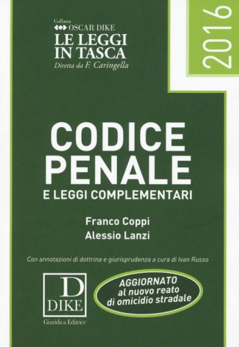 Codice penale e leggi complementari 2016