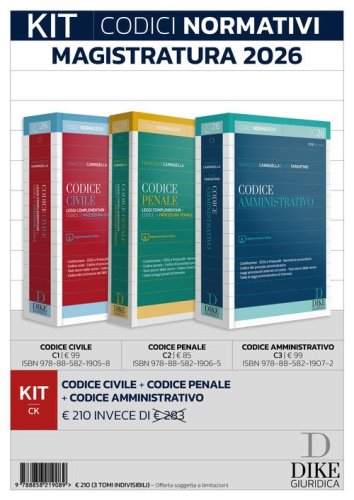 Kit codici normativi per il concorso in magistratura e i concorsi superiori 2026