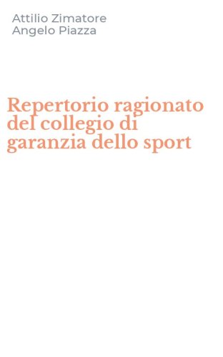 Repertorio ragionato del collegio di garanzia dello sport