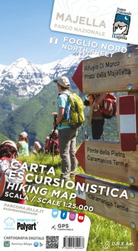 Carta escursionistica Parco Nazionale della Majella. Scala 1:25.000