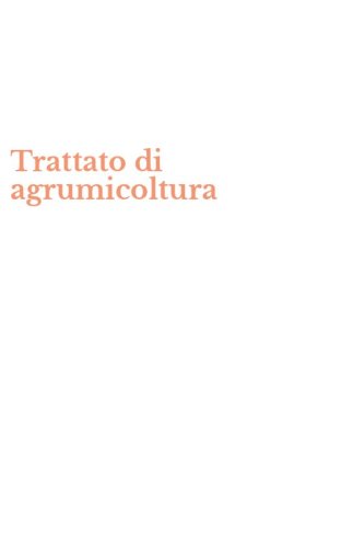 Trattato di agrumicoltura