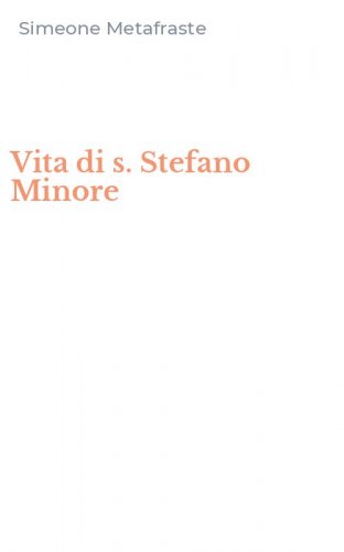 Vita di s. Stefano Minore