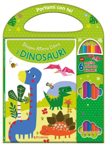 I dinosauri. Disegna attacca colora