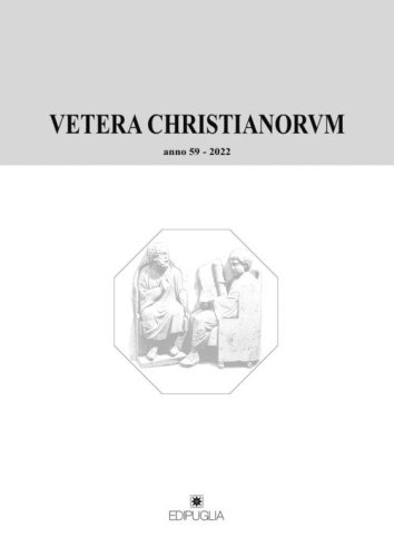 Vetera christianorum. Rivista del Dipartimento di studi classici e cristiani dell'Universit&agrave; degli studi di Bari