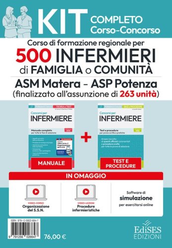Concorso 500 infermieri di famiglia o comunit&agrave; ASM Matera - ASP Potenza. Kit completo