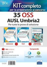 Kit concorso 35 OSS AUSL Umbria 2. Manuali di teoria e test commentati per tutte le prove