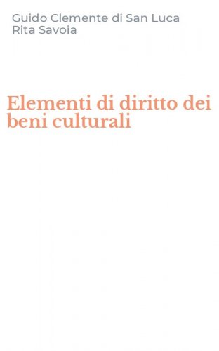Elementi di diritto dei beni culturali