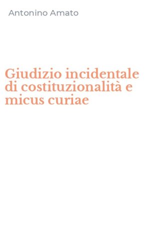 Giudizio incidentale di costituzionalit&agrave; e micus curiae