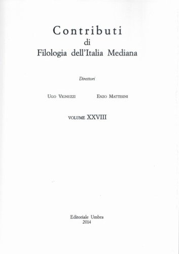 Contributi di filologia dell'Italia mediana (2014)