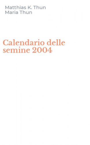 Calendario delle semine 2004
