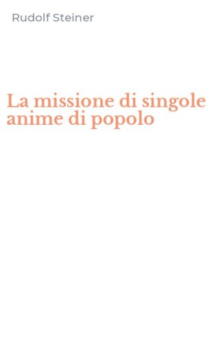 La missione di singole anime di popolo