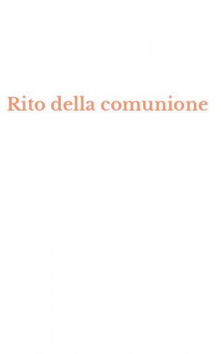 Rito della comunione