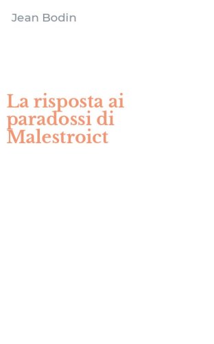 La risposta ai paradossi di Malestroict