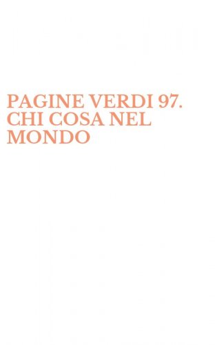 PAGINE VERDI 97. CHI COSA NEL MONDO