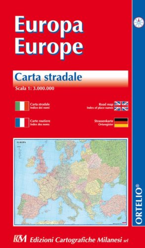 Europa.Carta stradale 1:3.000.000. Ediz. italiana, inglese, francese e tedesca