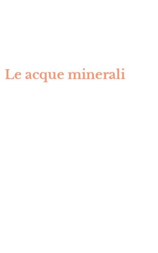 Le acque minerali