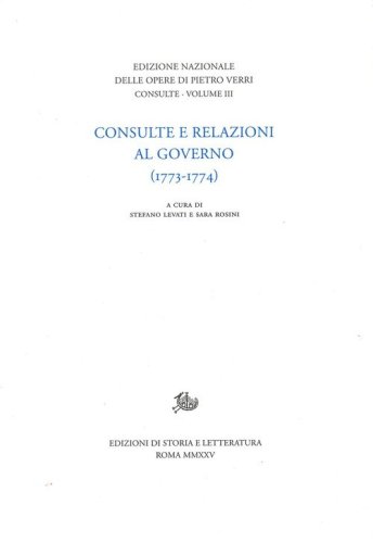 Consulte e relazioni al governo (1773-1774)