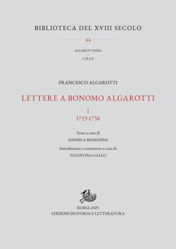 Lettere a Bonomo Algarotti