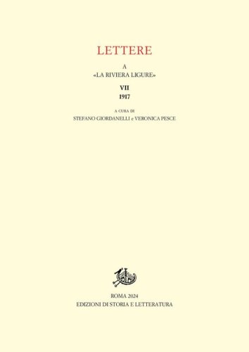 Lettere a &laquo;La Riviera Ligure&raquo;