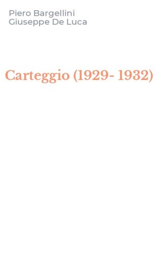 Carteggio (1929-1932)