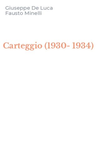 Carteggio (1930-1934)