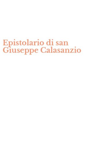 Epistolario di san Giuseppe Calasanzio