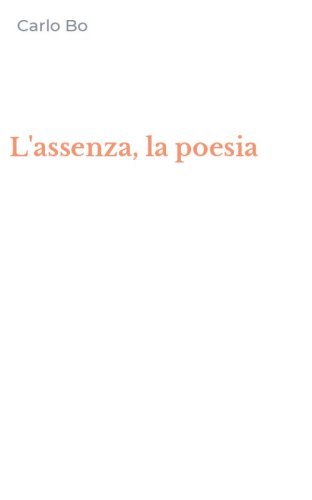 L'assenza, la poesia