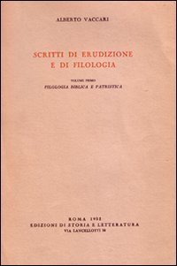 Scritti di erudizione e filologia