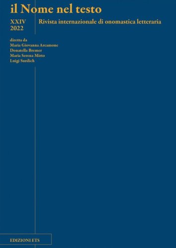 Il nome nel testo. Rivista internazionale di onomastica letteraria