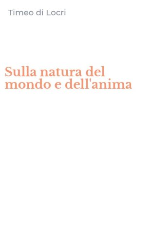 Sulla natura del mondo e dell'anima