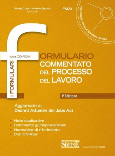 Formulario commentato del processo del lavoro