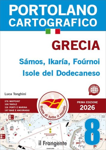 Grecia. S&aacute;mos, Ikar&iacute;a, Fo&uacute;rnoi Isole del Dodecaneso. Portolano cartografico