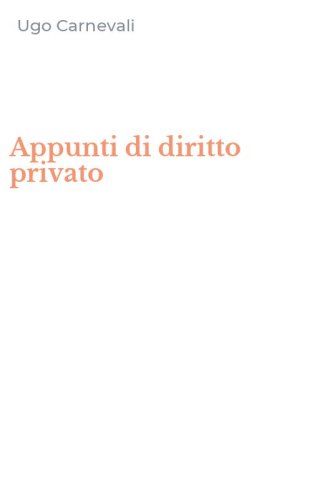 Appunti di diritto privato