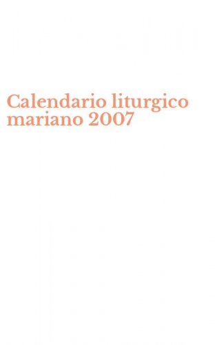 Calendario liturgico mariano 2007